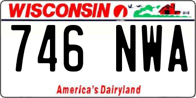 WI license plate 746NWA