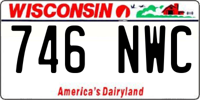 WI license plate 746NWC