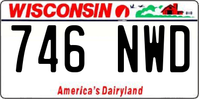 WI license plate 746NWD