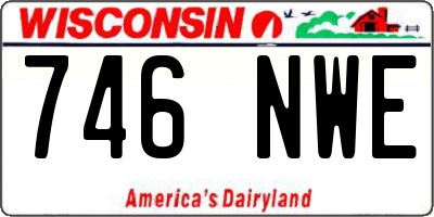 WI license plate 746NWE