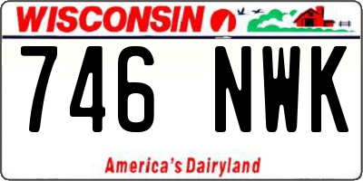 WI license plate 746NWK