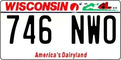 WI license plate 746NWO
