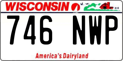 WI license plate 746NWP