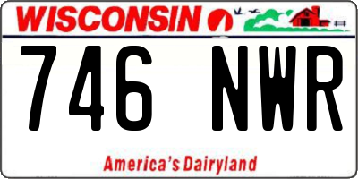 WI license plate 746NWR