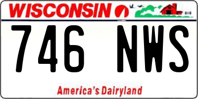 WI license plate 746NWS