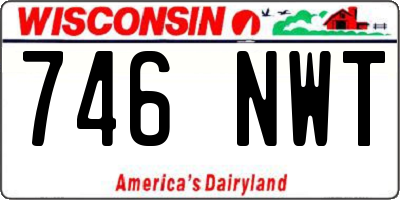 WI license plate 746NWT