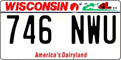 WI license plate 746NWU