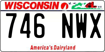 WI license plate 746NWX
