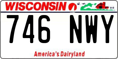WI license plate 746NWY