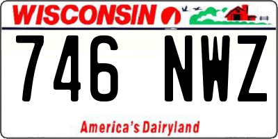 WI license plate 746NWZ
