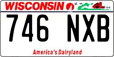 WI license plate 746NXB