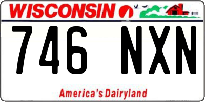 WI license plate 746NXN