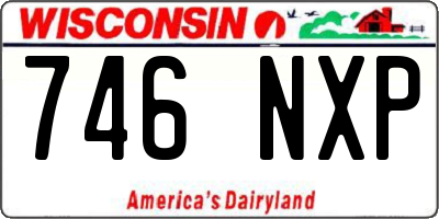 WI license plate 746NXP