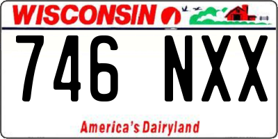 WI license plate 746NXX