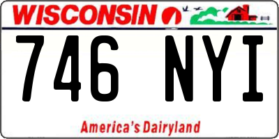 WI license plate 746NYI