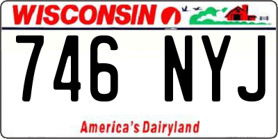 WI license plate 746NYJ