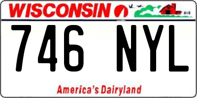 WI license plate 746NYL
