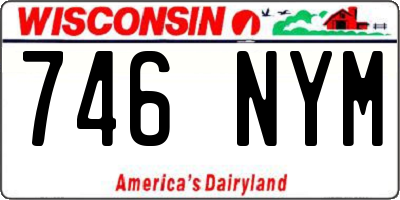 WI license plate 746NYM