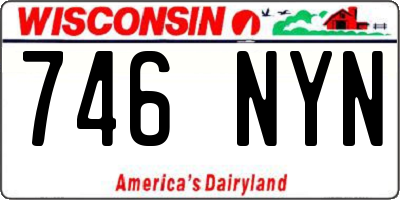 WI license plate 746NYN
