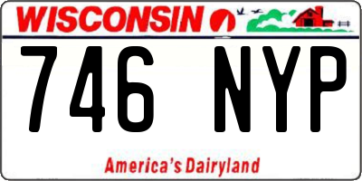 WI license plate 746NYP