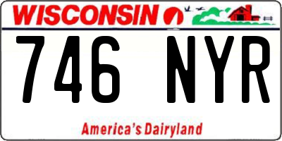 WI license plate 746NYR