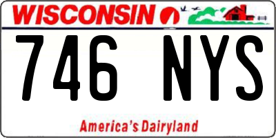 WI license plate 746NYS