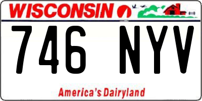 WI license plate 746NYV