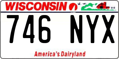 WI license plate 746NYX