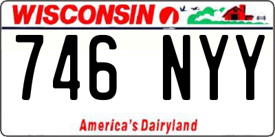 WI license plate 746NYY