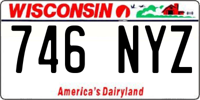 WI license plate 746NYZ