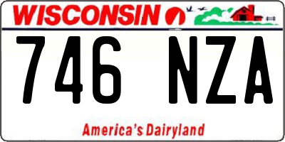 WI license plate 746NZA