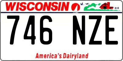 WI license plate 746NZE