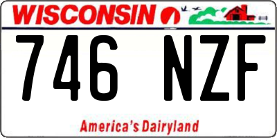 WI license plate 746NZF