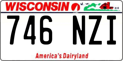 WI license plate 746NZI