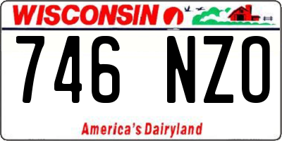 WI license plate 746NZO