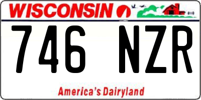 WI license plate 746NZR