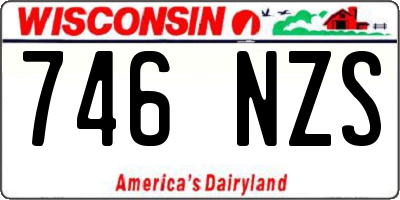 WI license plate 746NZS