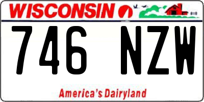 WI license plate 746NZW