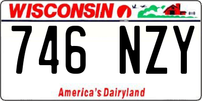 WI license plate 746NZY