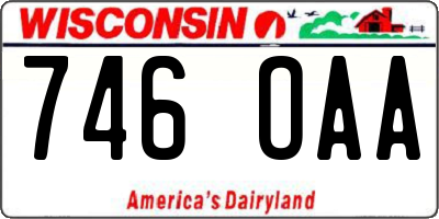 WI license plate 746OAA