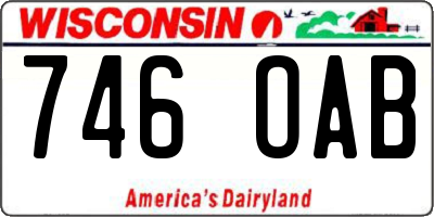 WI license plate 746OAB