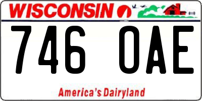 WI license plate 746OAE