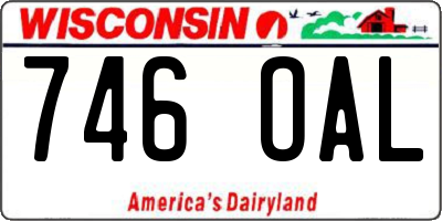 WI license plate 746OAL