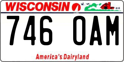 WI license plate 746OAM
