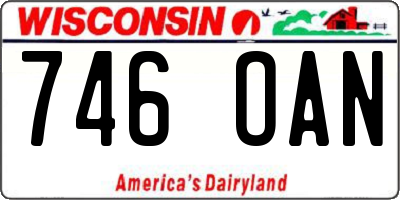WI license plate 746OAN