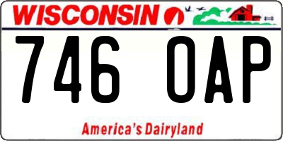 WI license plate 746OAP