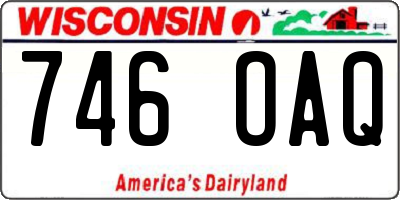 WI license plate 746OAQ