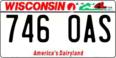 WI license plate 746OAS