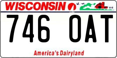 WI license plate 746OAT