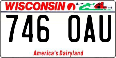 WI license plate 746OAU